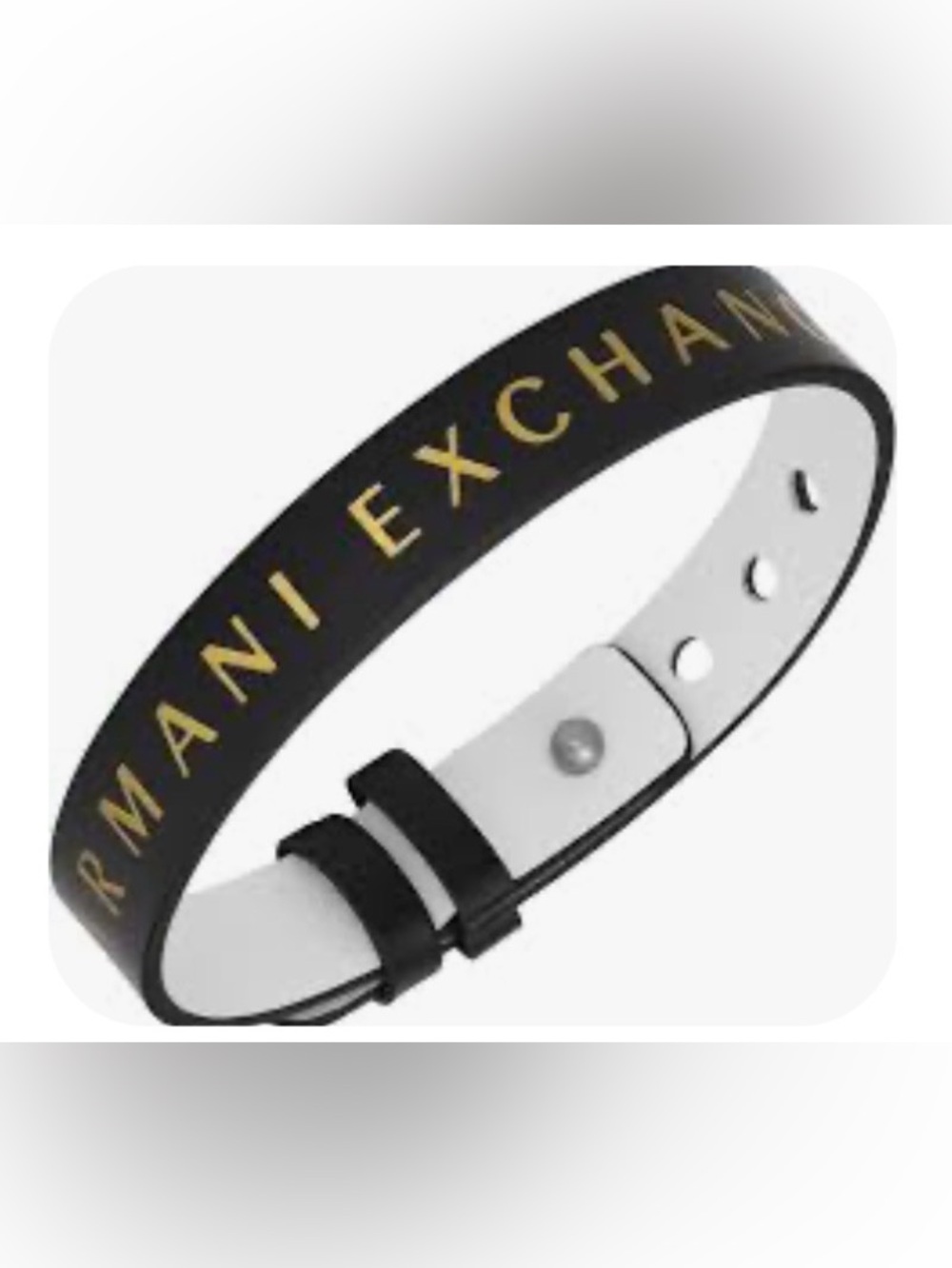 Armani Exchange Reversible Leather Logo Bracelet NWT
